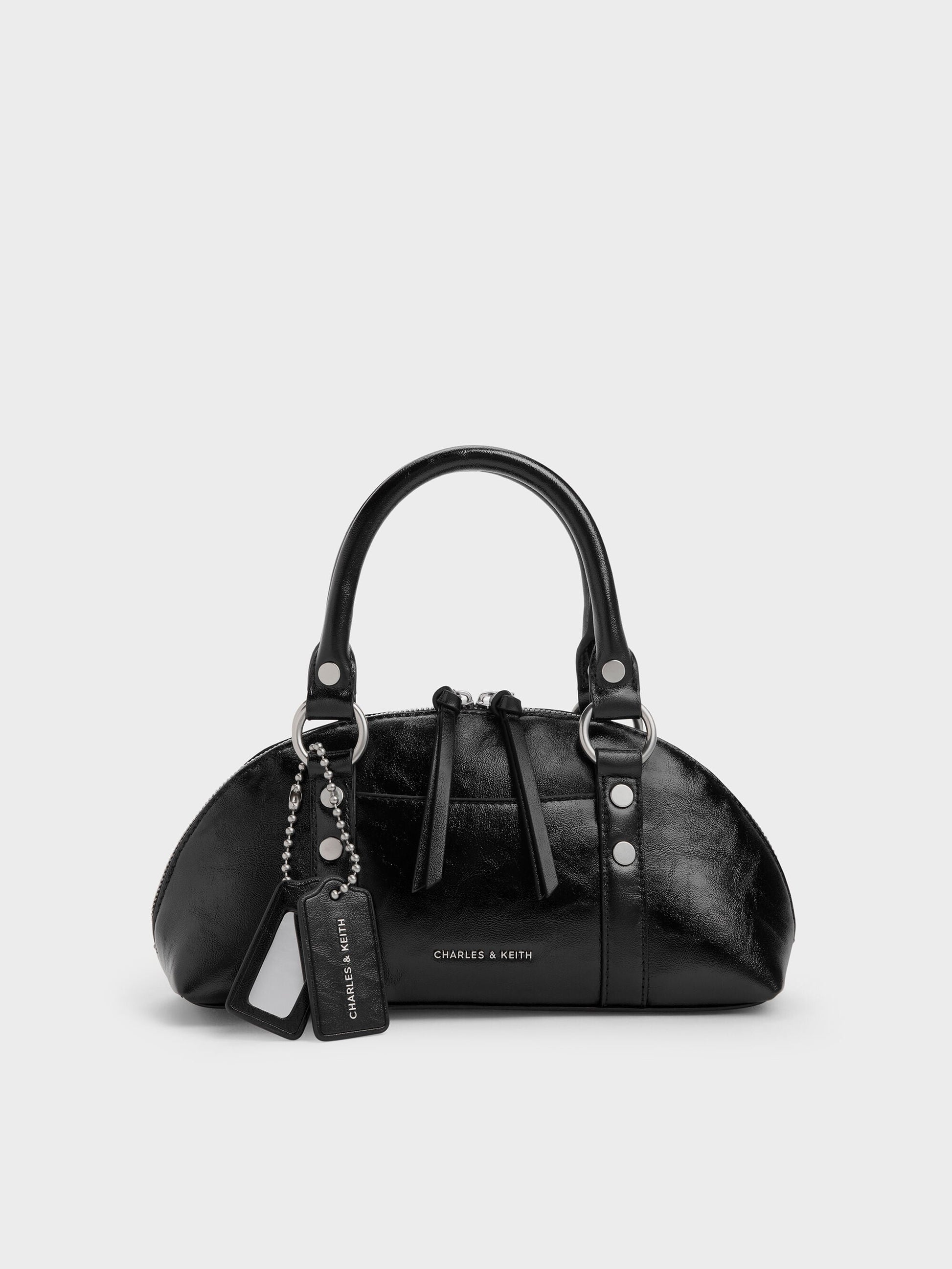 Tatiana Studded Bowling Bag - Noir | CHARLES & KEITH