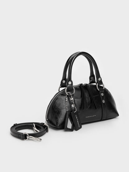 Tatiana Studded Bowling Bag - Noir | CHARLES & KEITH