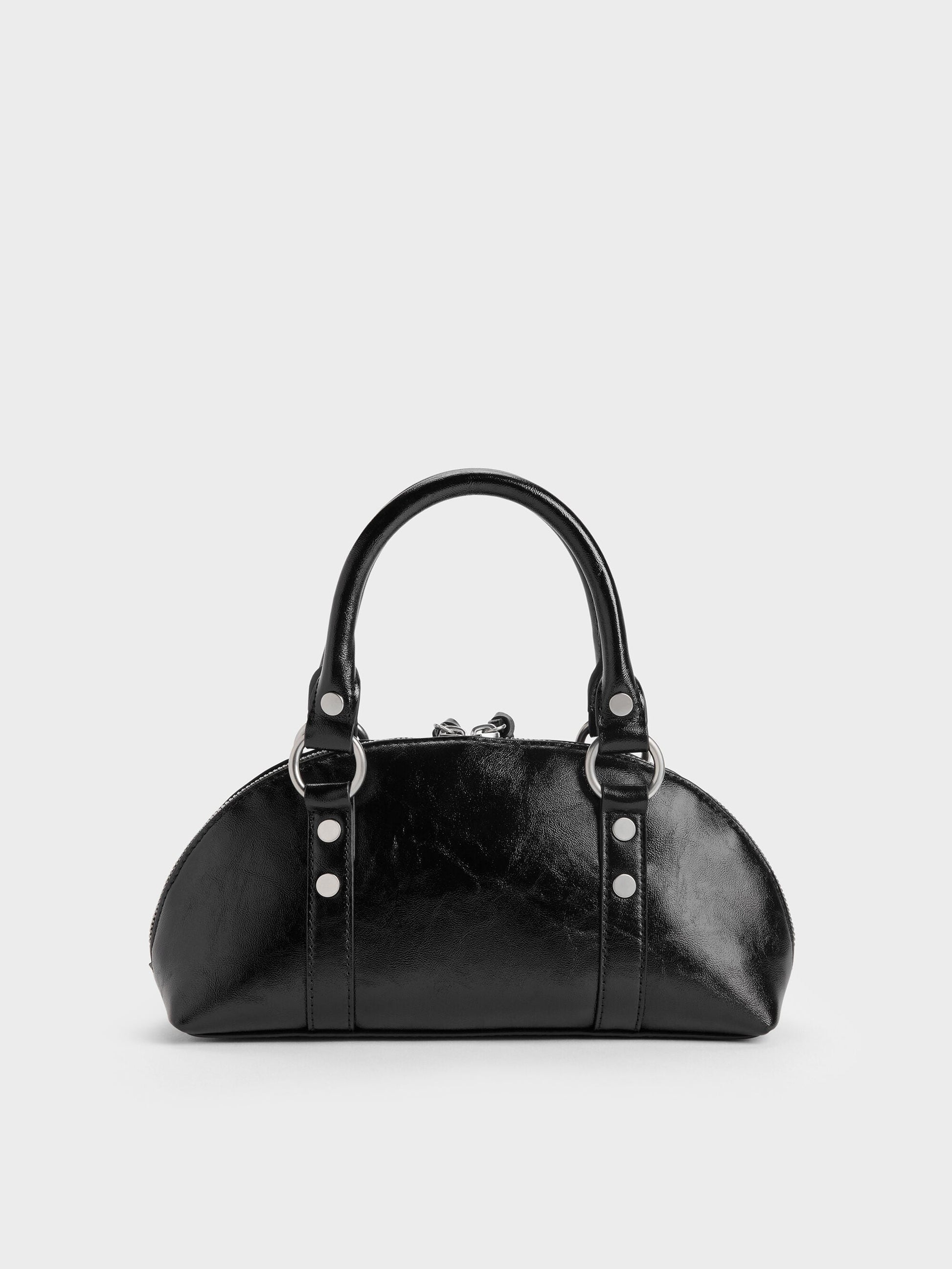 Tatiana Studded Bowling Bag - Noir | CHARLES & KEITH