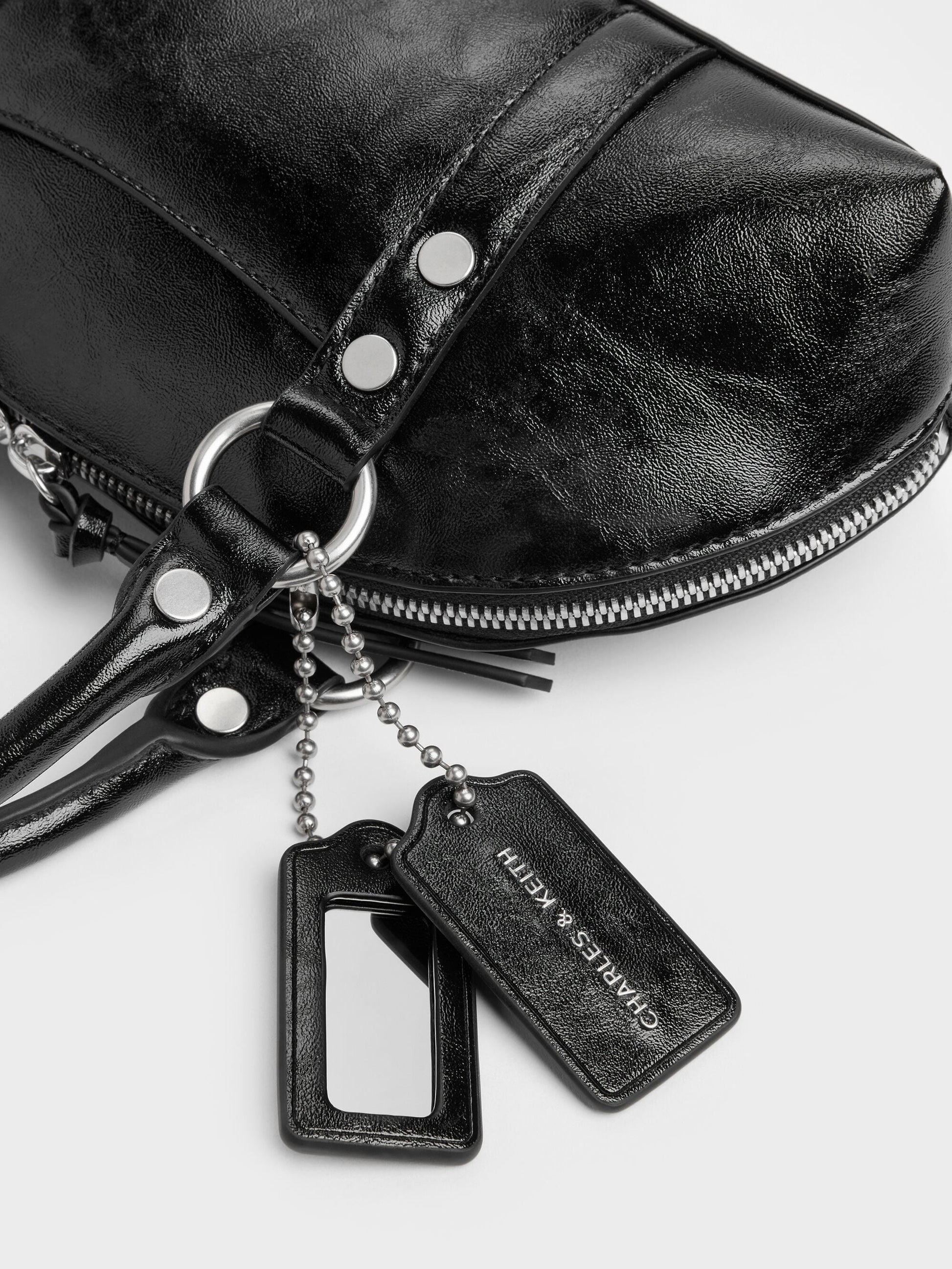 Tatiana Studded Bowling Bag - Noir | CHARLES & KEITH