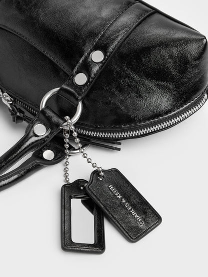 Tatiana Studded Bowling Bag - Noir | CHARLES & KEITH