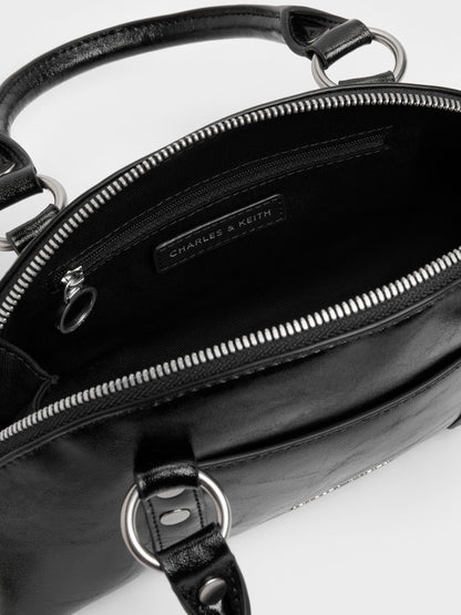 Tatiana Studded Bowling Bag - Noir | CHARLES & KEITH
