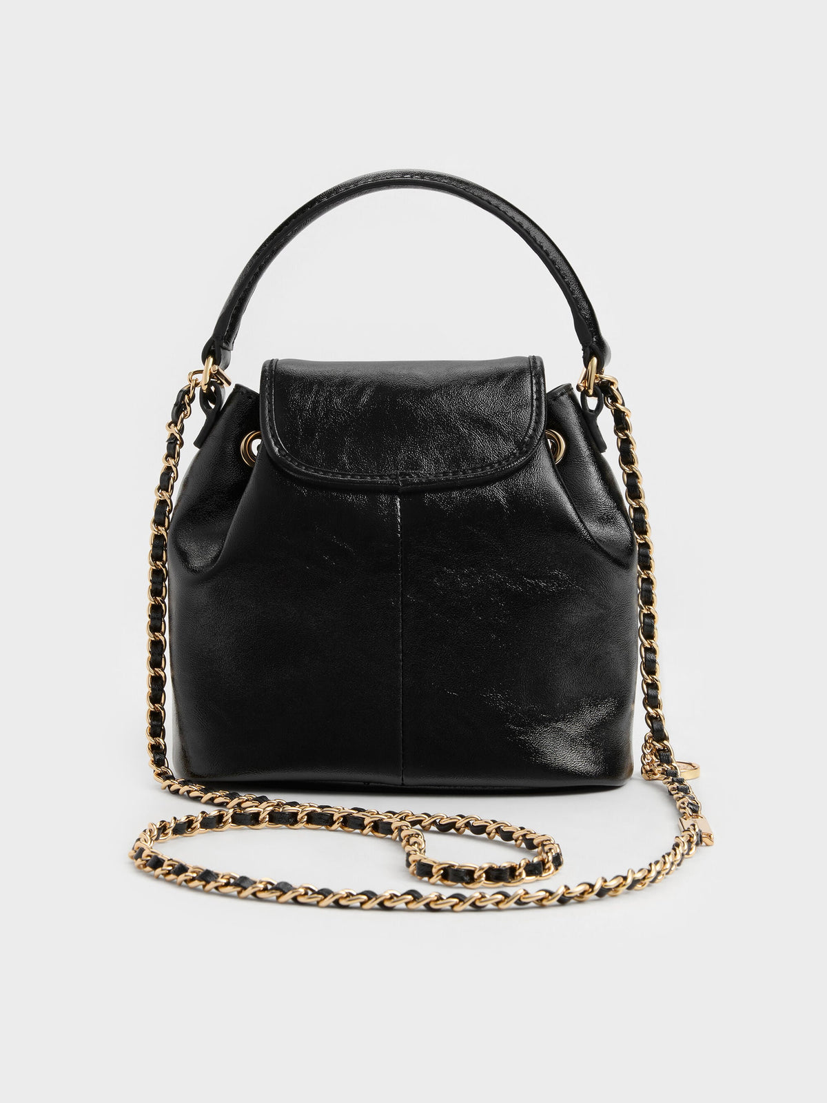Dalia Bow Top Handle Bag - Black | CHARLES & KEITH