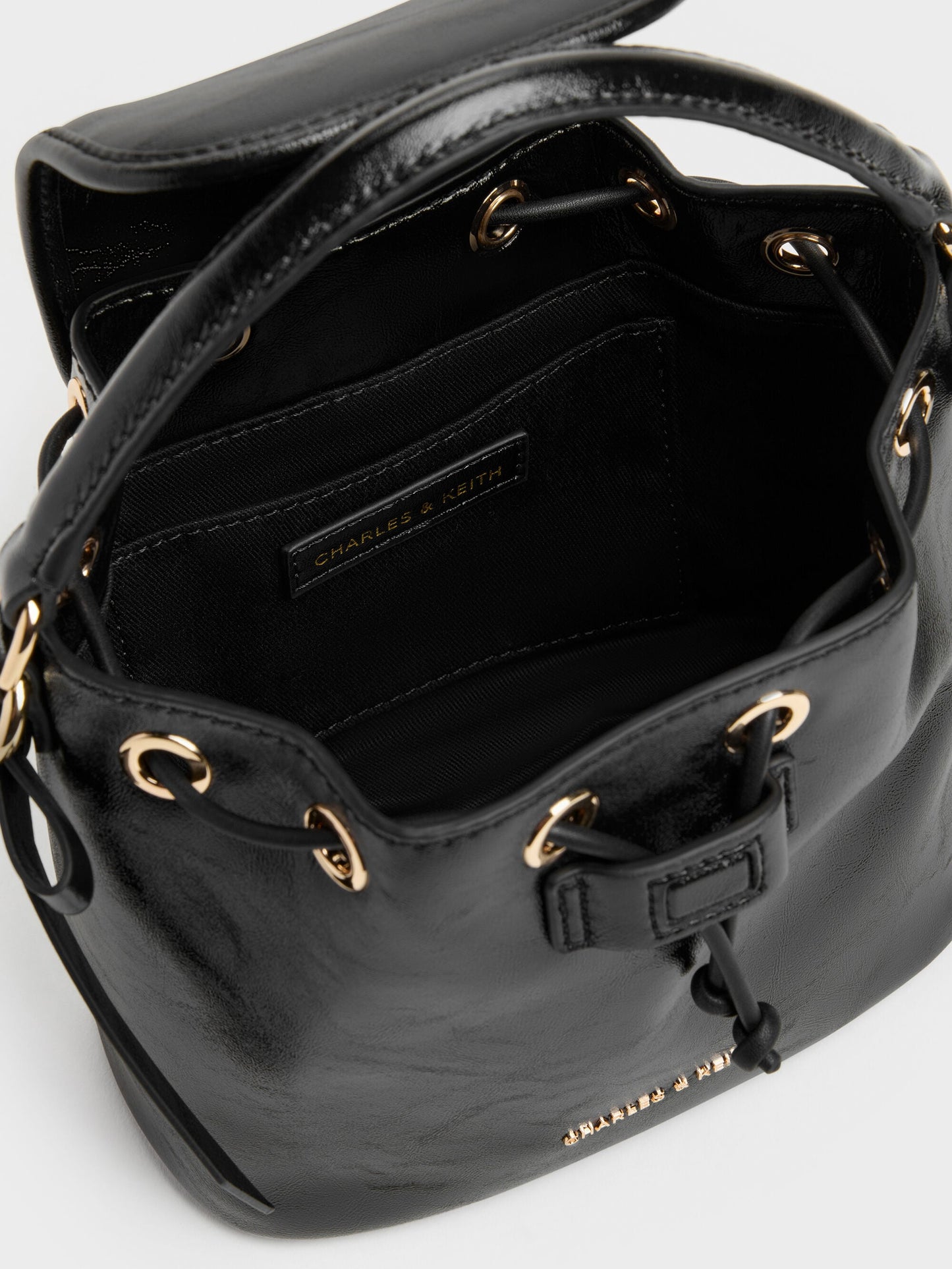 Dalia Bow Top Handle Bag - Black | CHARLES & KEITH