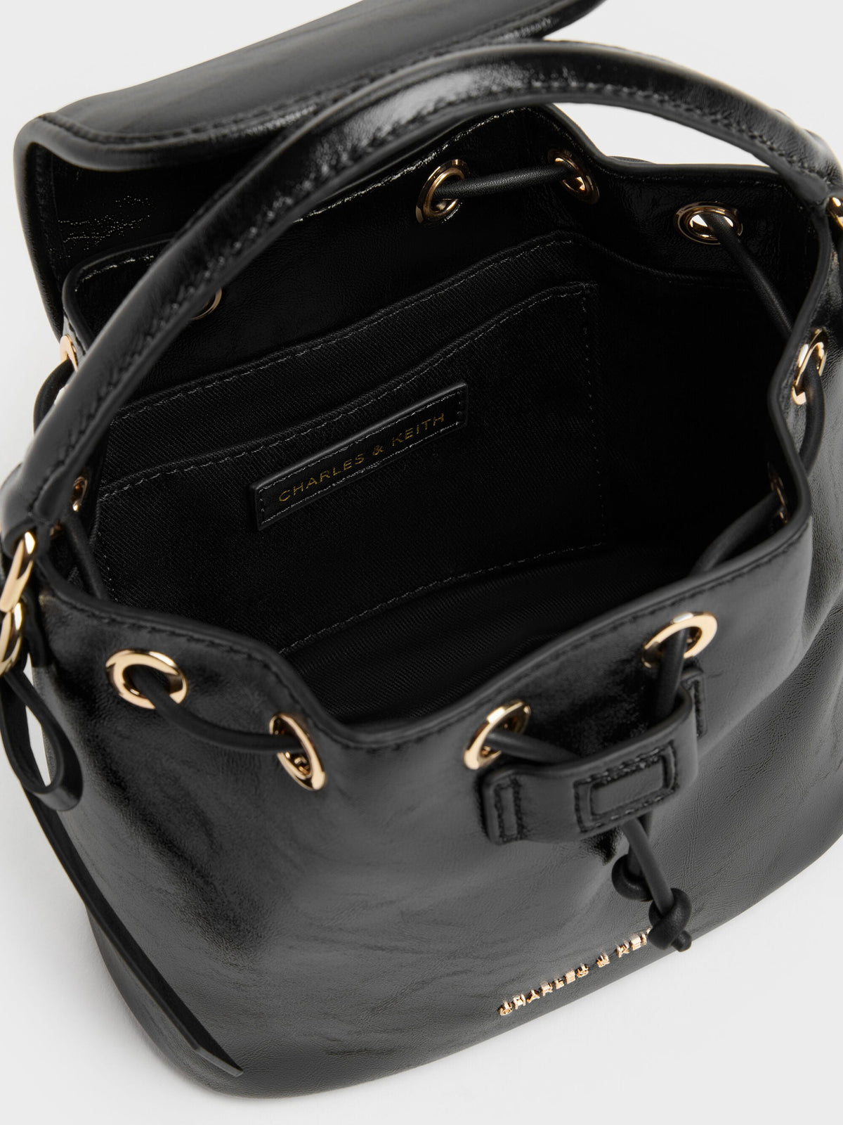 Dalia Bow Top Handle Bag - Black | CHARLES & KEITH