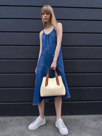 Shania Canvas Tote Bag - Chocolate | CHARLES & KEITH