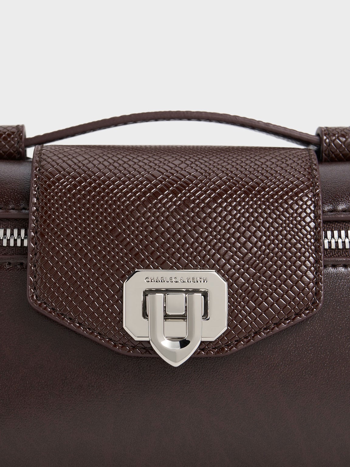 Arwen Top Handle Vanity Bag - Plum | CHARLES & KEITH