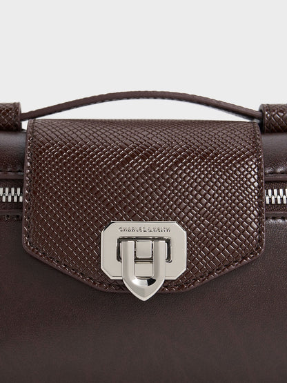 Arwen Top Handle Vanity Bag - Plum | CHARLES & KEITH