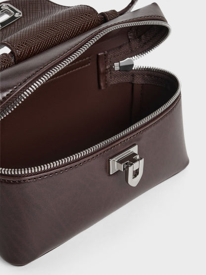 Arwen Top Handle Vanity Bag - Plum | CHARLES & KEITH
