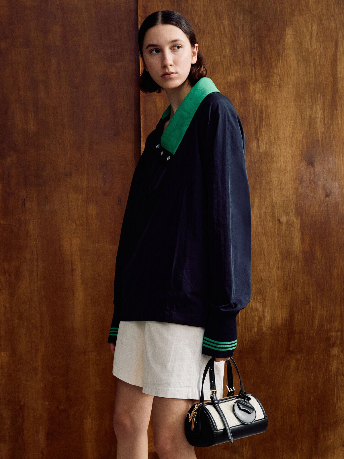 Enola Canvas Bowling Bag - Black | CHARLES & KEITH