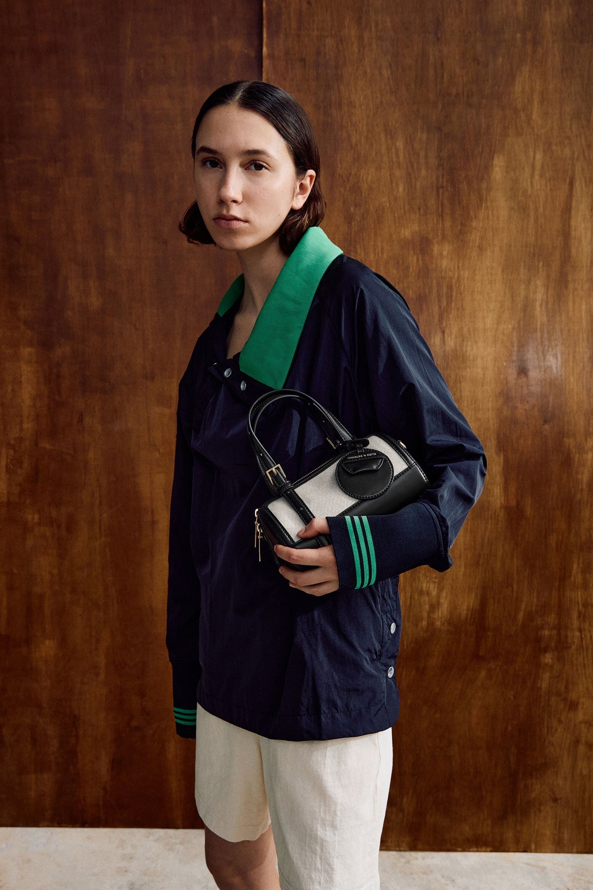 Enola Canvas Bowling Bag - Black | CHARLES & KEITH