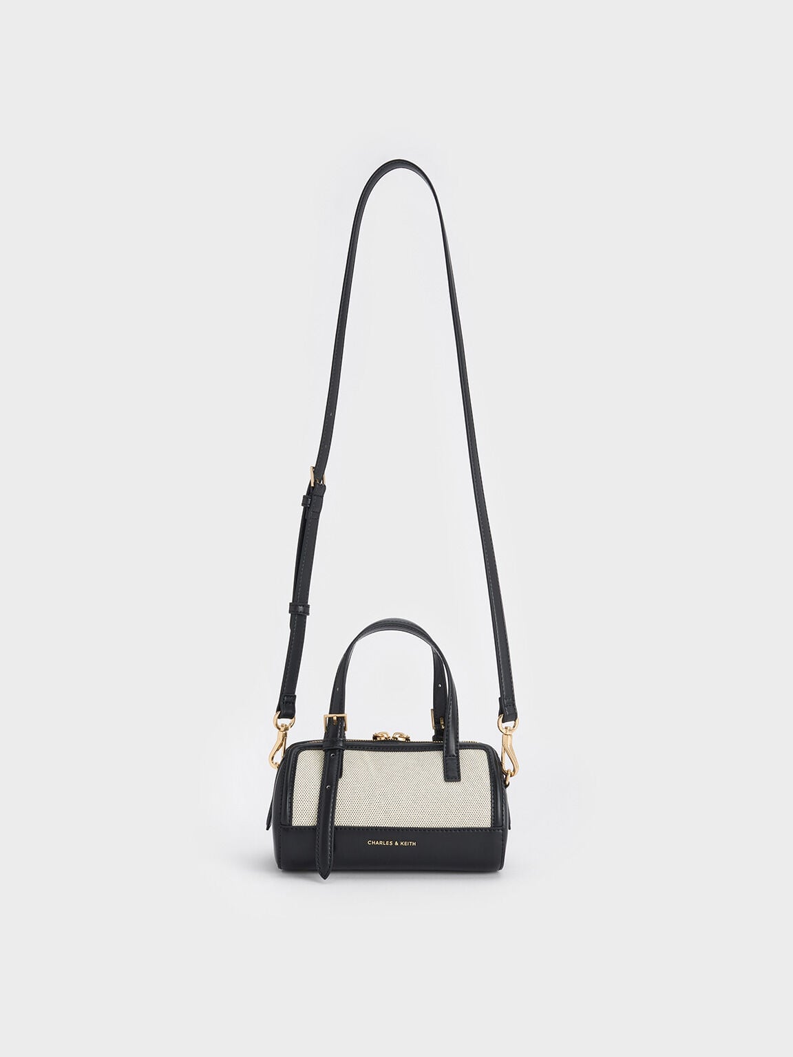 Enola Canvas Bowling Bag - Black | CHARLES & KEITH