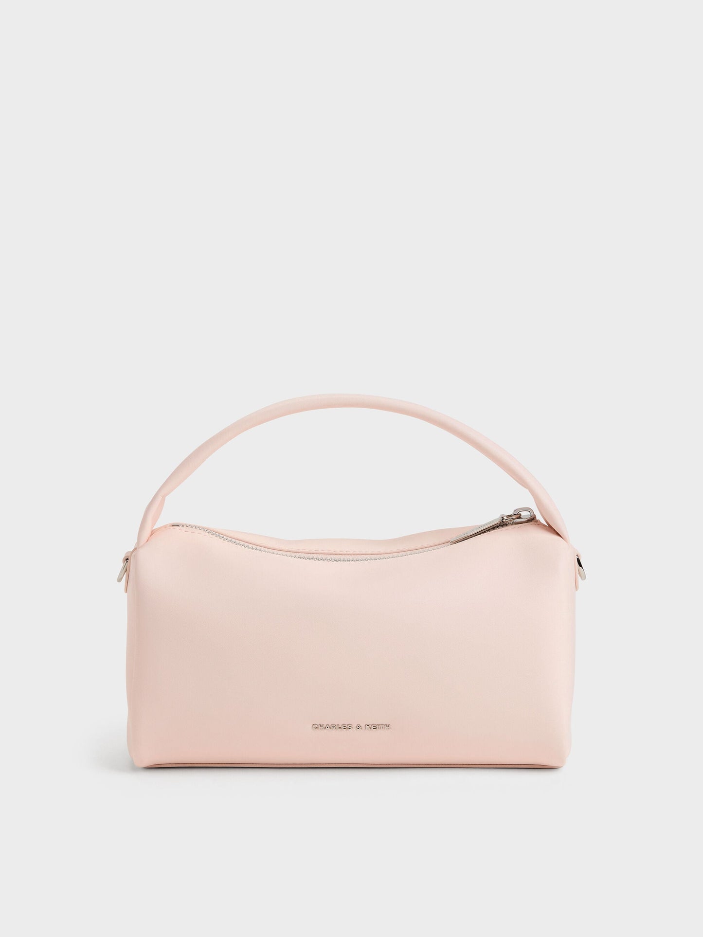 Reese Ruched Bow Top Handle Bag - Soft Pink | CHARLES & KEITH