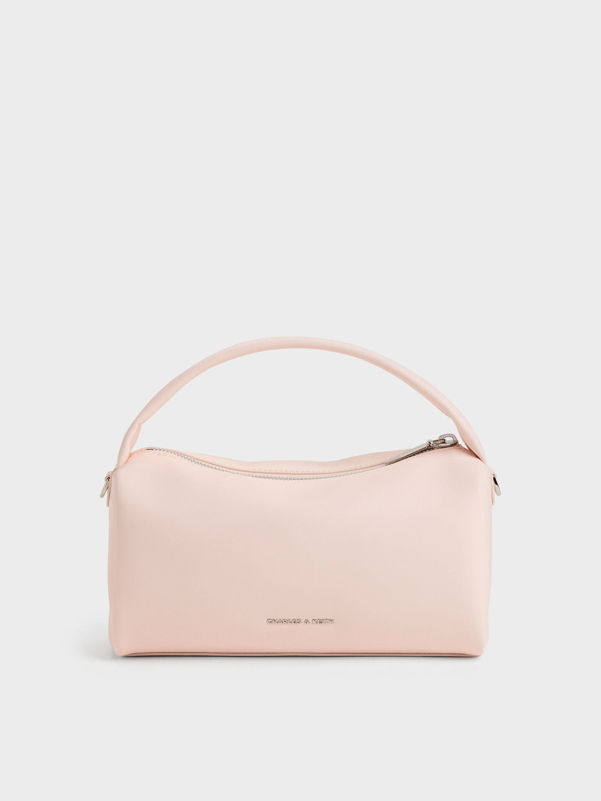 Reese Ruched Bow Top Handle Bag - Soft Pink | CHARLES & KEITH