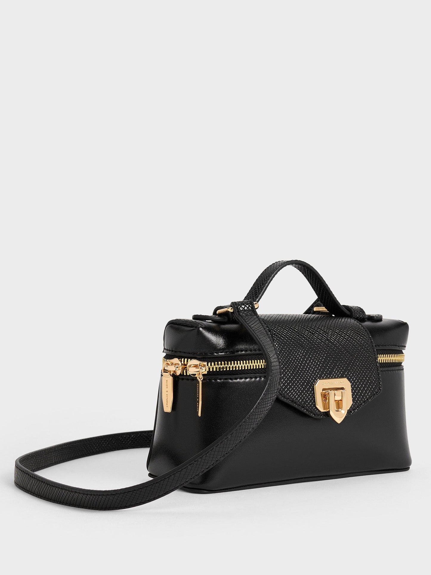 Arwen Top Handle Vanity Bag - Black | CHARLES & KEITH
