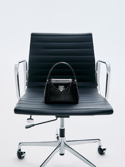 Arwen Studded Top Handle Bag - Noir | CHARLES & KEITH
