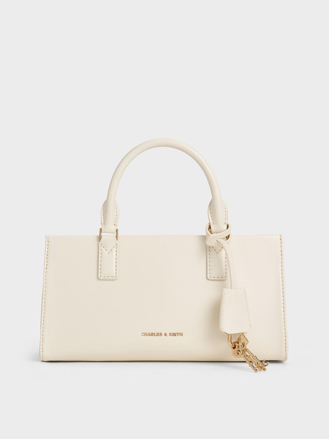 Kerry Top Handle Bag - Cream | CHARLES & KEITH