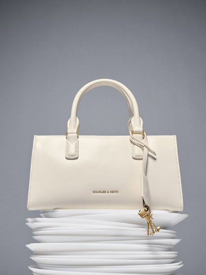 Kerry Top Handle Bag - Cream | CHARLES & KEITH