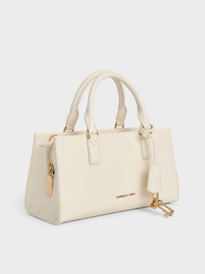 Kerry Top Handle Bag - Cream | CHARLES & KEITH