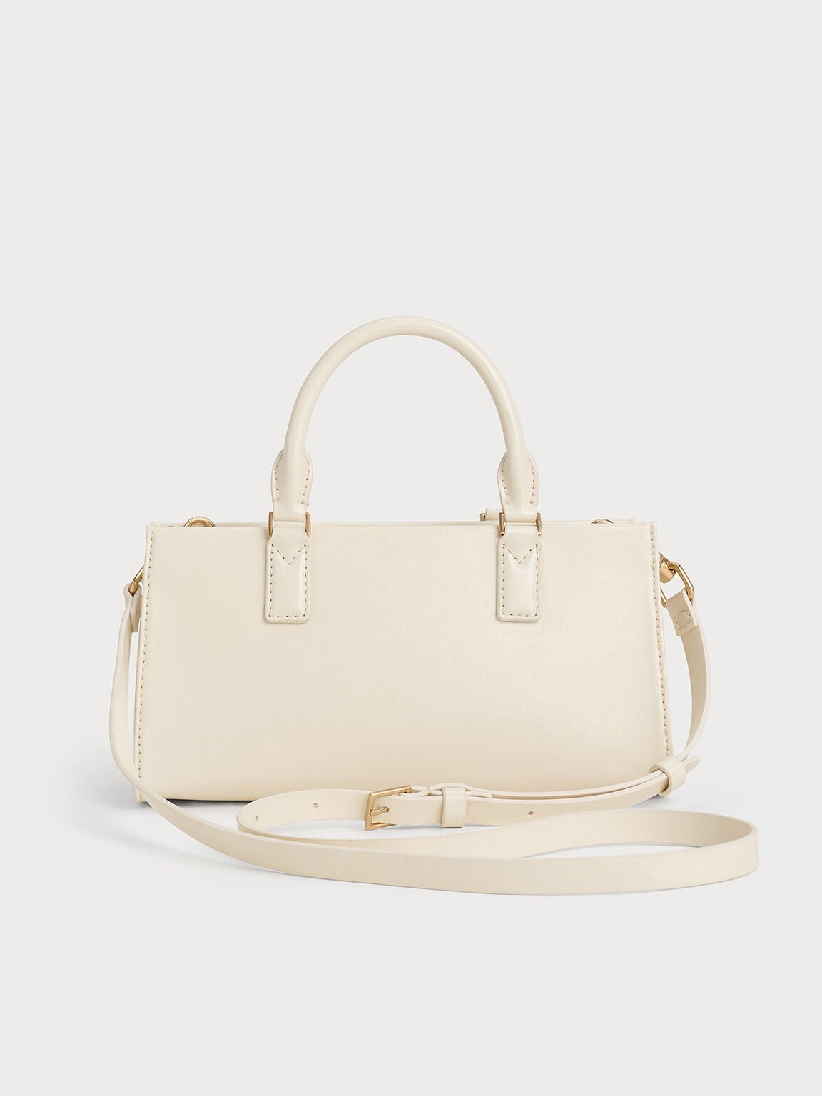 Kerry Top Handle Bag - Cream | CHARLES & KEITH