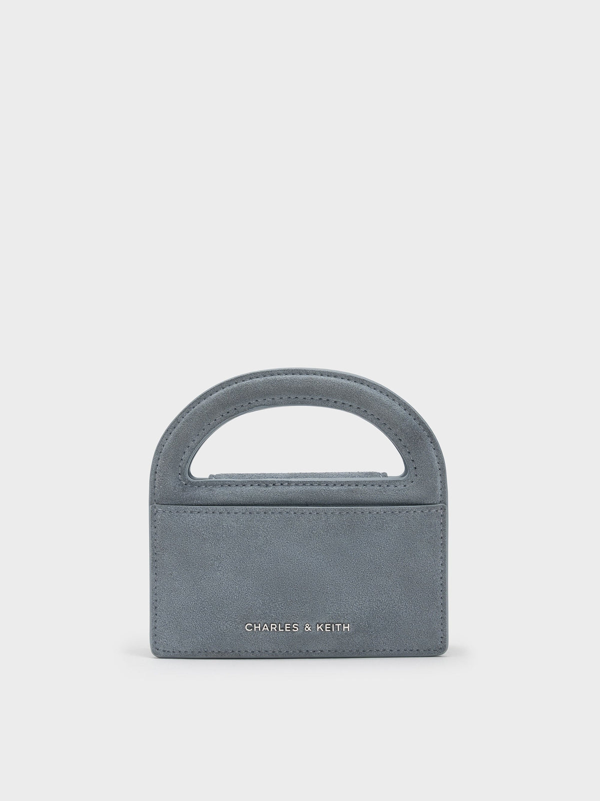 Reese Bow Top Handle Wristlet - Smoky Blue | CHARLES & KEITH