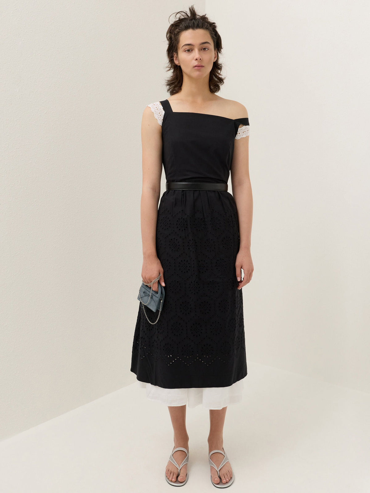 Reese Bow Top Handle Wristlet - Smoky Blue | CHARLES & KEITH