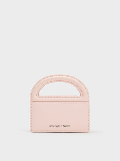 Reese Bow Top Handle Wristlet - Soft Pink | CHARLES & KEITH