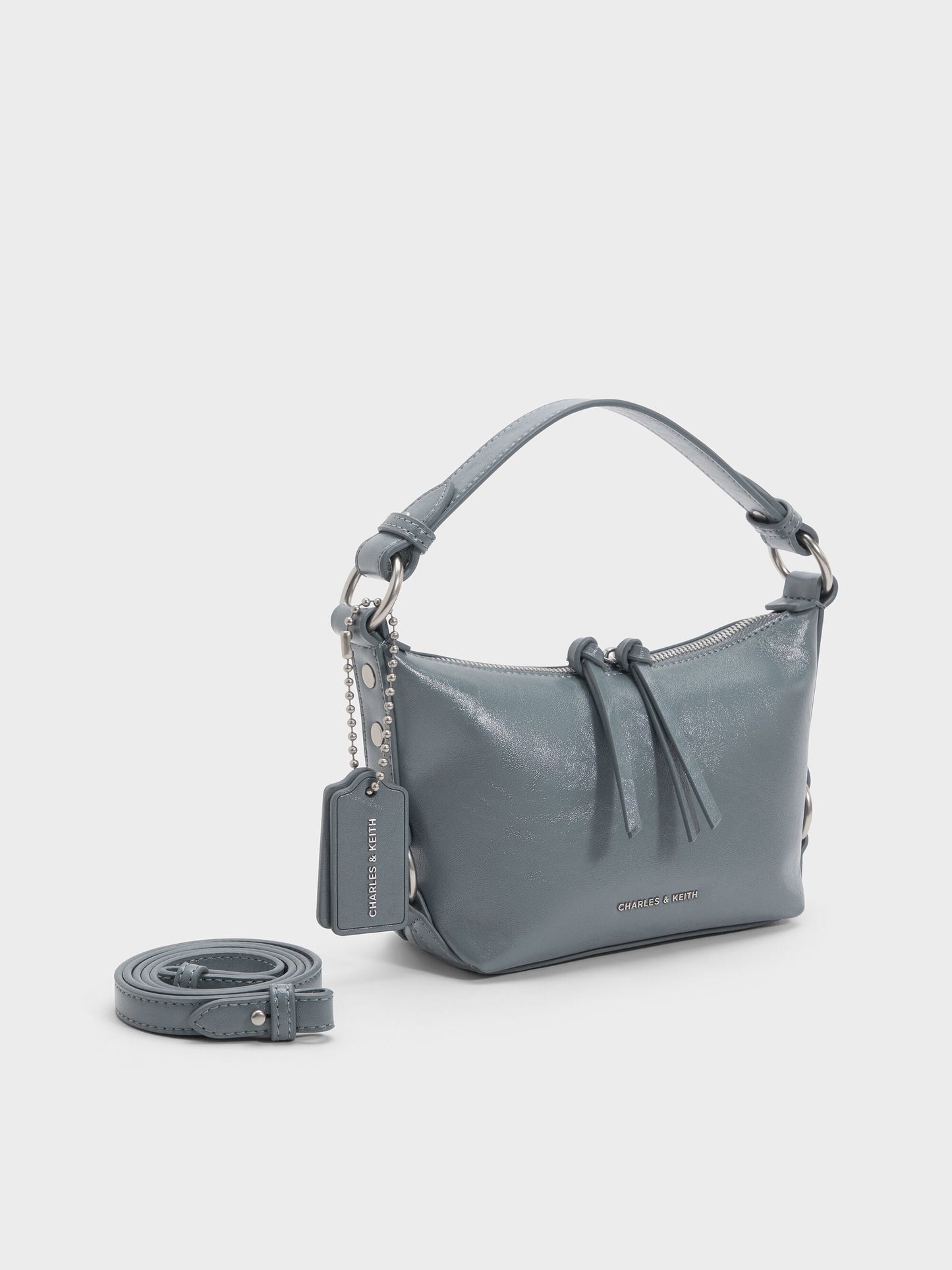 Tatiana Tassel Hobo Bag - Smoky Blue | CHARLES & KEITH