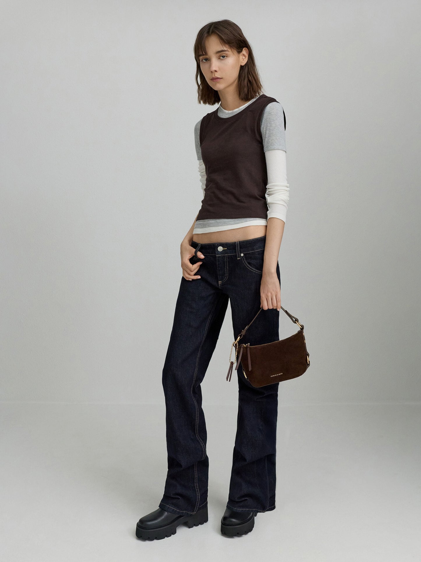 Tatiana Tassel Hobo Bag - Espresso Brown | CHARLES & KEITH