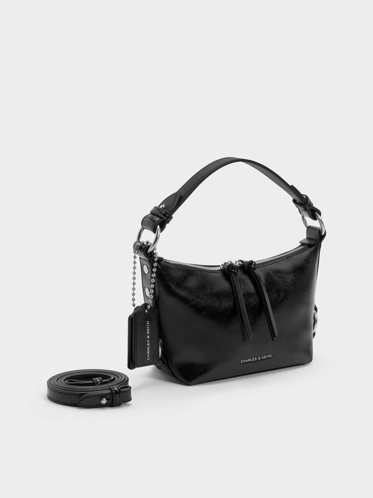 Tatiana Tassel Hobo Bag - Noir | CHARLES & KEITH