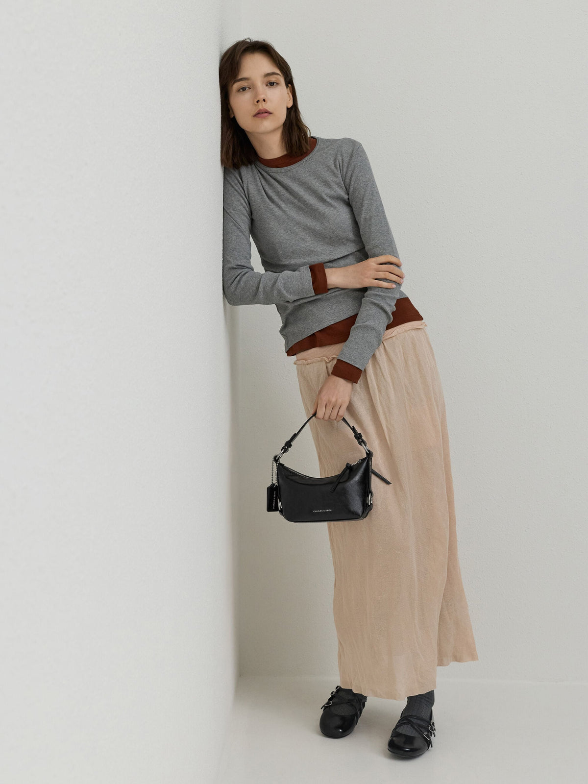 Tatiana Tassel Hobo Bag - Noir | CHARLES & KEITH