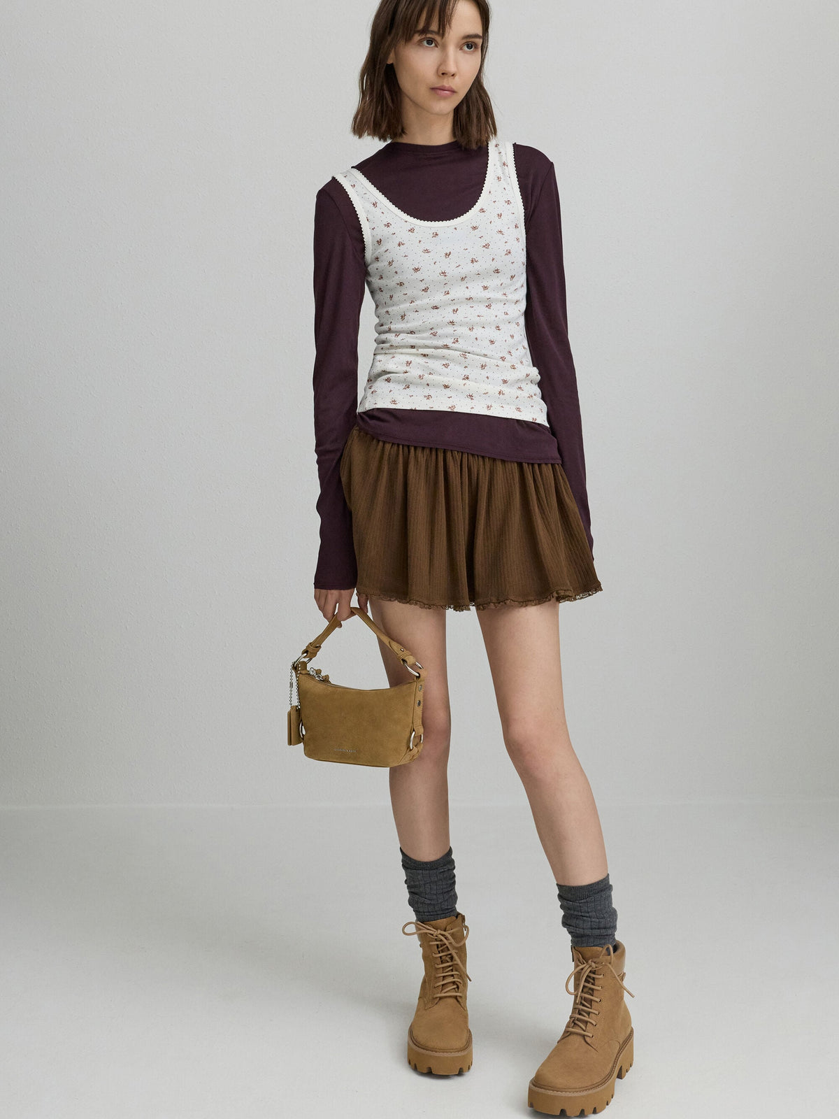 Tatiana Tassel Hobo Bag - Sand | CHARLES & KEITH
