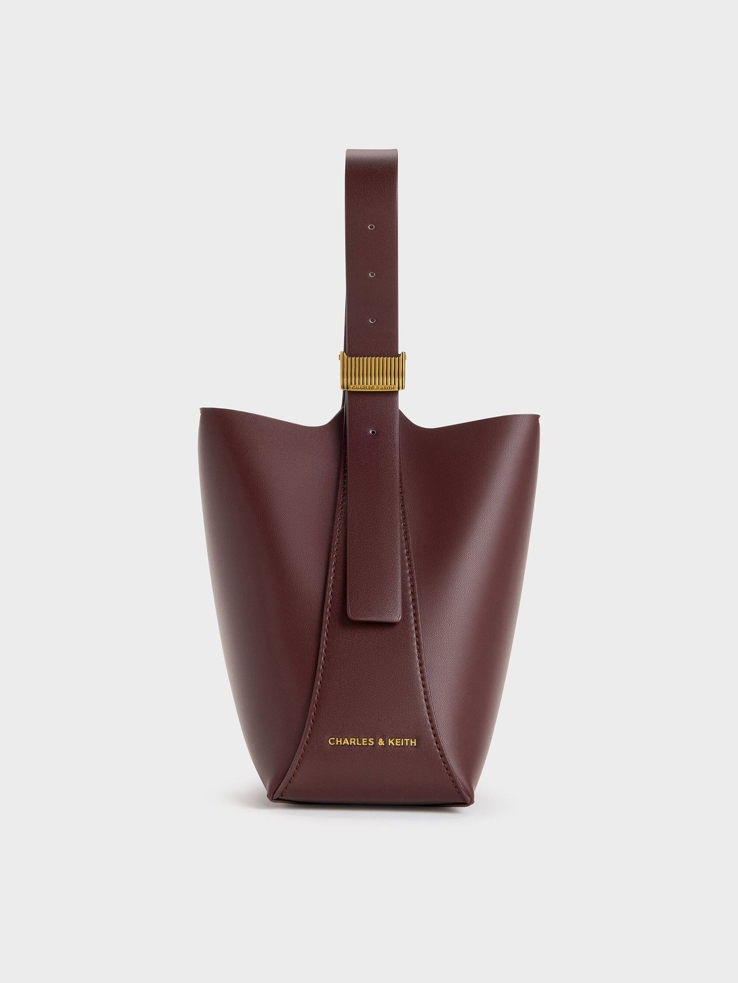Edna Bucket Bag - Wineberry Red | CHARLES & KEITH