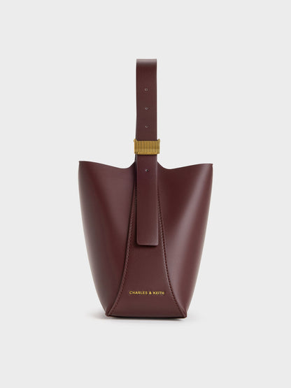 Edna Bucket Bag - Wineberry Red | CHARLES & KEITH