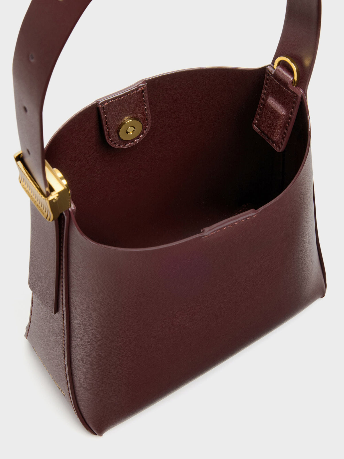 Edna Bucket Bag - Wineberry Red | CHARLES & KEITH