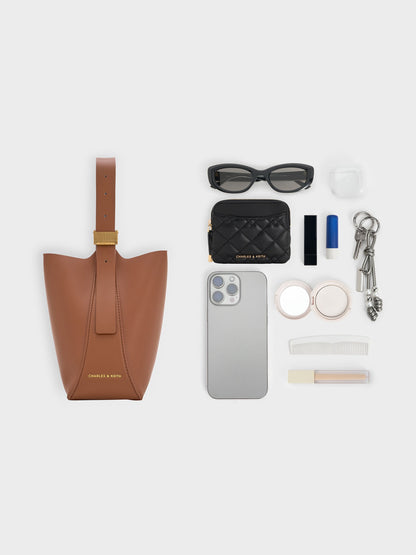 Edna Bucket Bag - Chocolate | CHARLES & KEITH