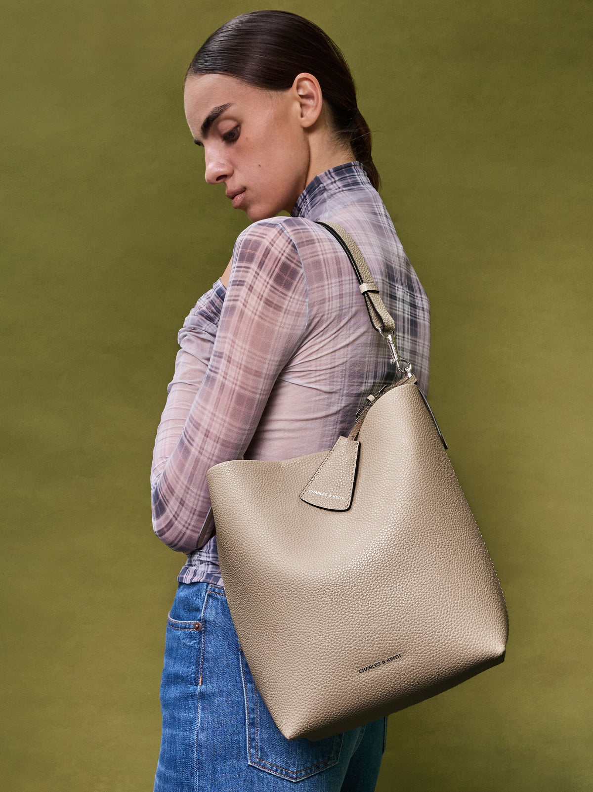 Beryl Bucket Bag - Taupe | CHARLES & KEITH