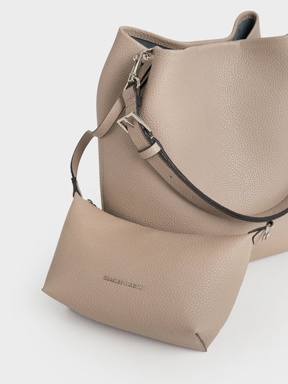 Beryl Bucket Bag - Taupe | CHARLES & KEITH