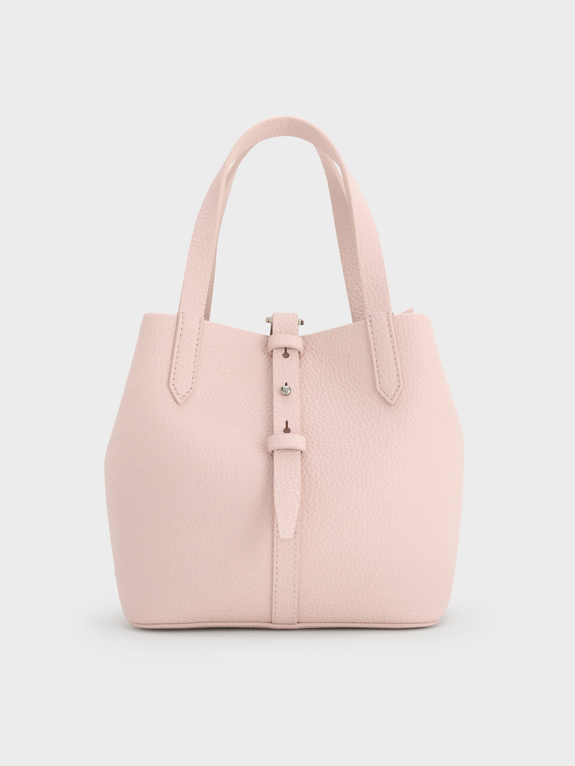 Beryl Belted Bucket Bag - Soft Pink | CHARLES & KEITH