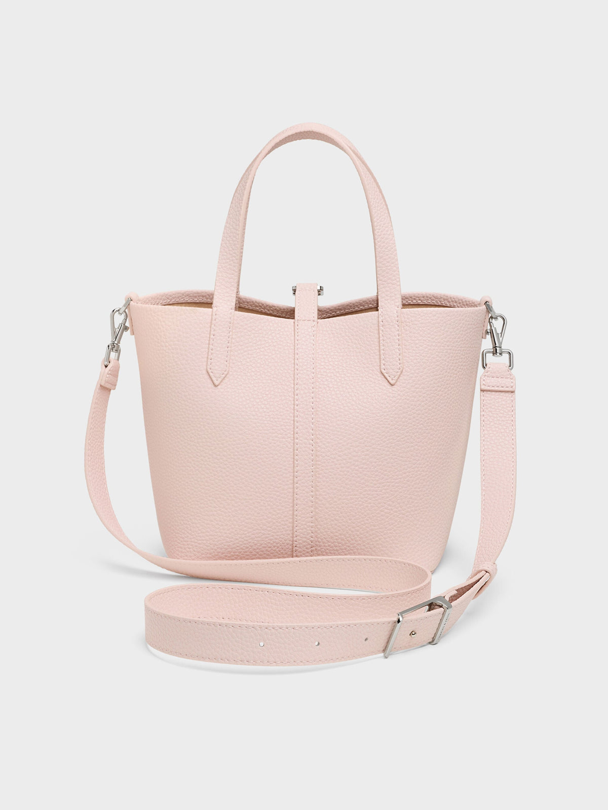 Beryl Belted Bucket Bag - Soft Pink | CHARLES & KEITH