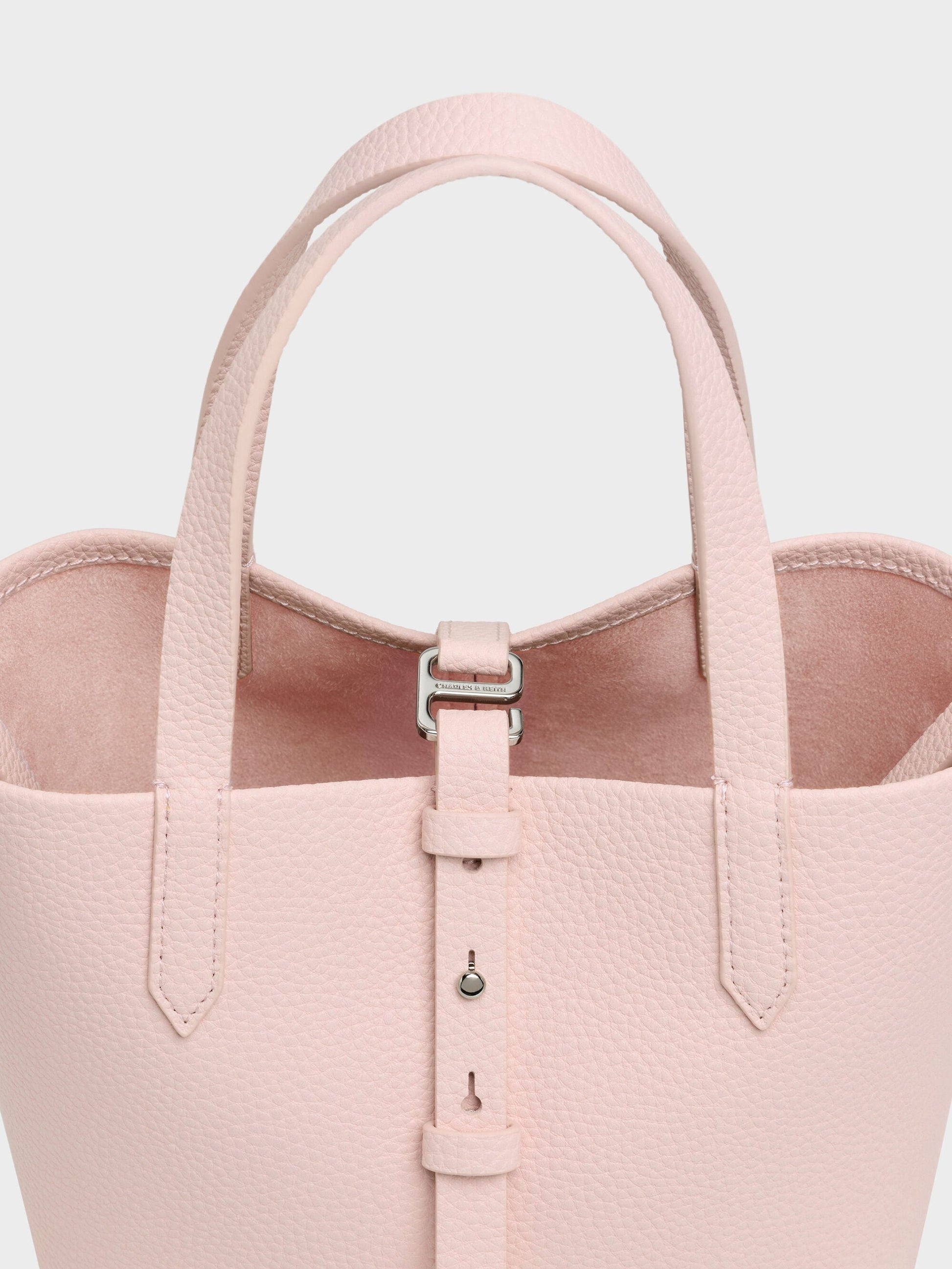 Beryl Belted Bucket Bag - Soft Pink | CHARLES & KEITH