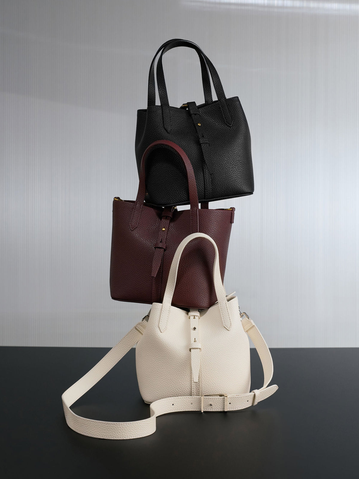 Beryl Belted Bucket Bag - Wineberry Red | CHARLES & KEITH