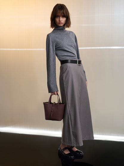 Beryl Belted Bucket Bag - Wineberry Red | CHARLES & KEITH