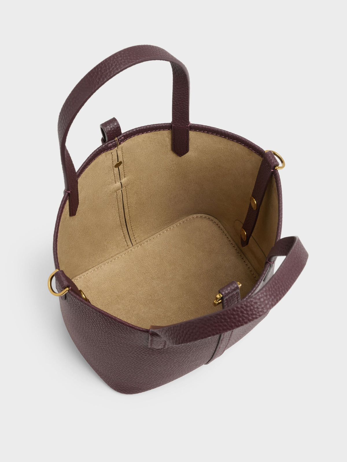 Beryl Belted Bucket Bag - Wineberry Red | CHARLES & KEITH