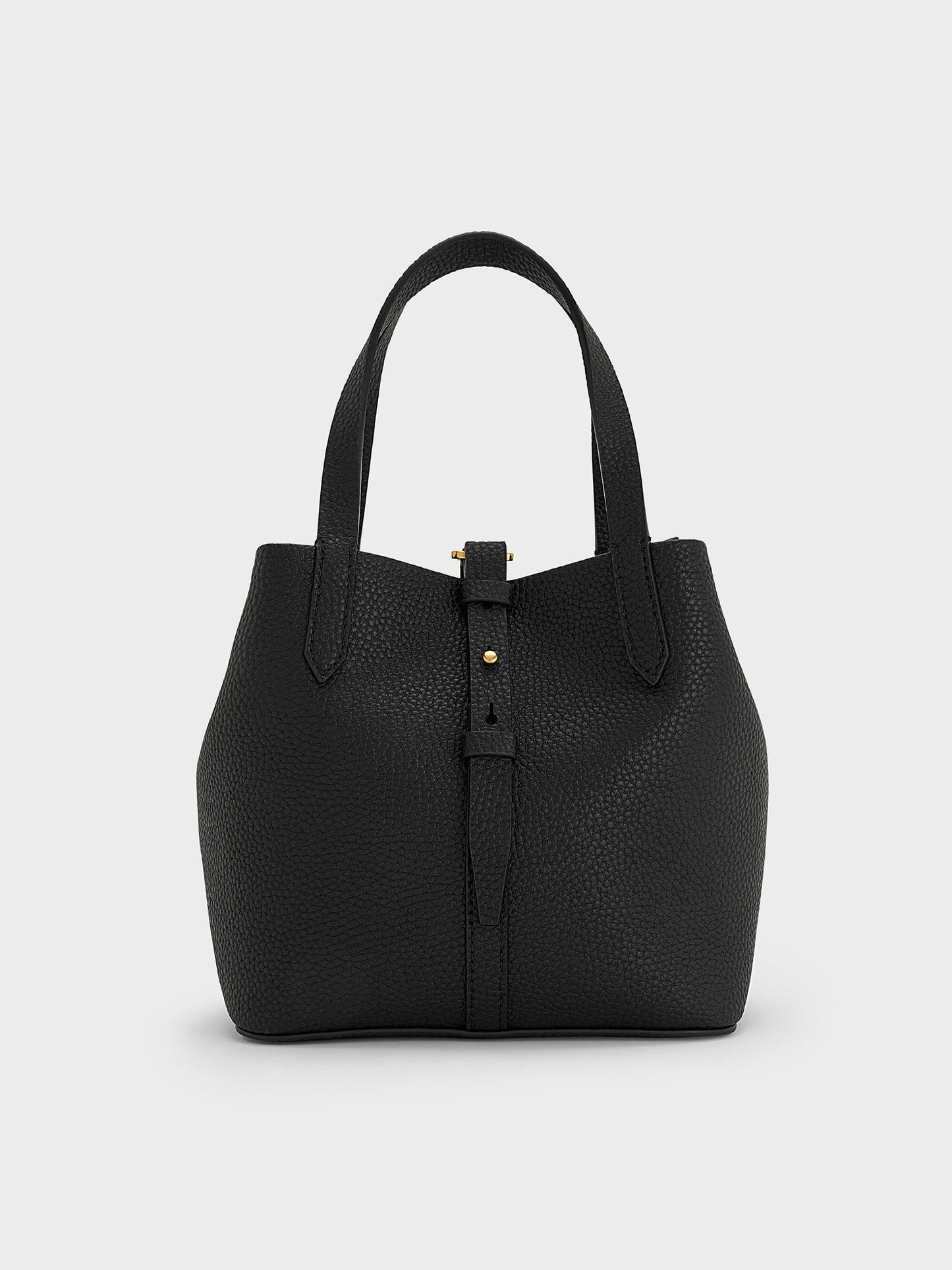 Beryl Belted Bucket Bag - Black | CHARLES & KEITH