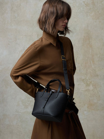 Beryl Belted Bucket Bag - Black | CHARLES & KEITH