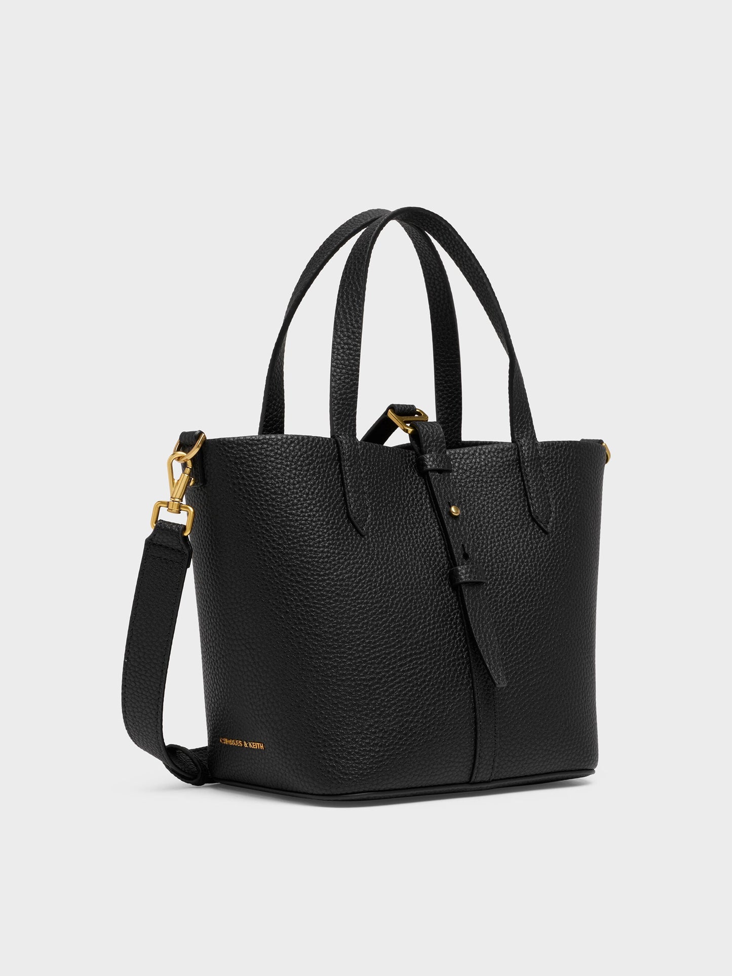 Beryl Belted Bucket Bag - Black | CHARLES & KEITH