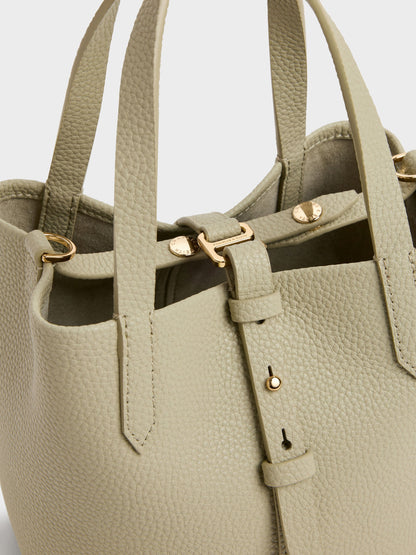 Beryl Belted Bucket Bag - Pale Olive | CHARLES & KEITH