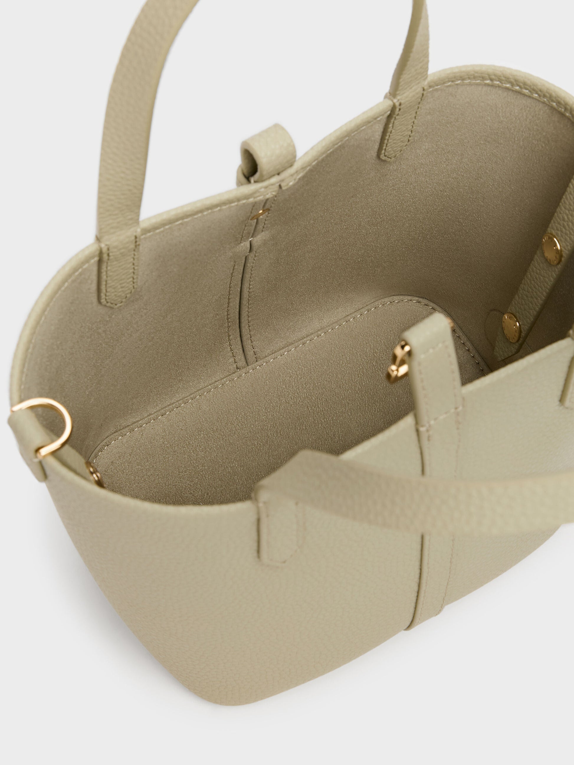 Beryl Belted Bucket Bag - Pale Olive | CHARLES & KEITH