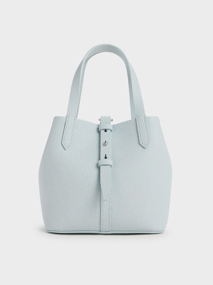 Beryl Belted Bucket Bag - Sea Salt Blue | CHARLES & KEITH